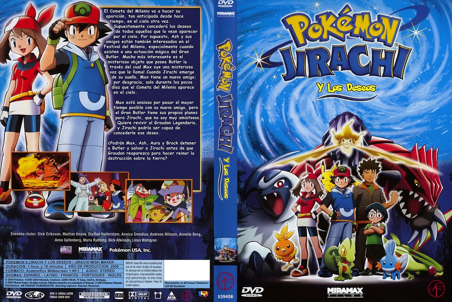 Pokémon Película 6 – Jirachi y los deseos – Mkv Dual Latino 1080p – Mega – Mediafire