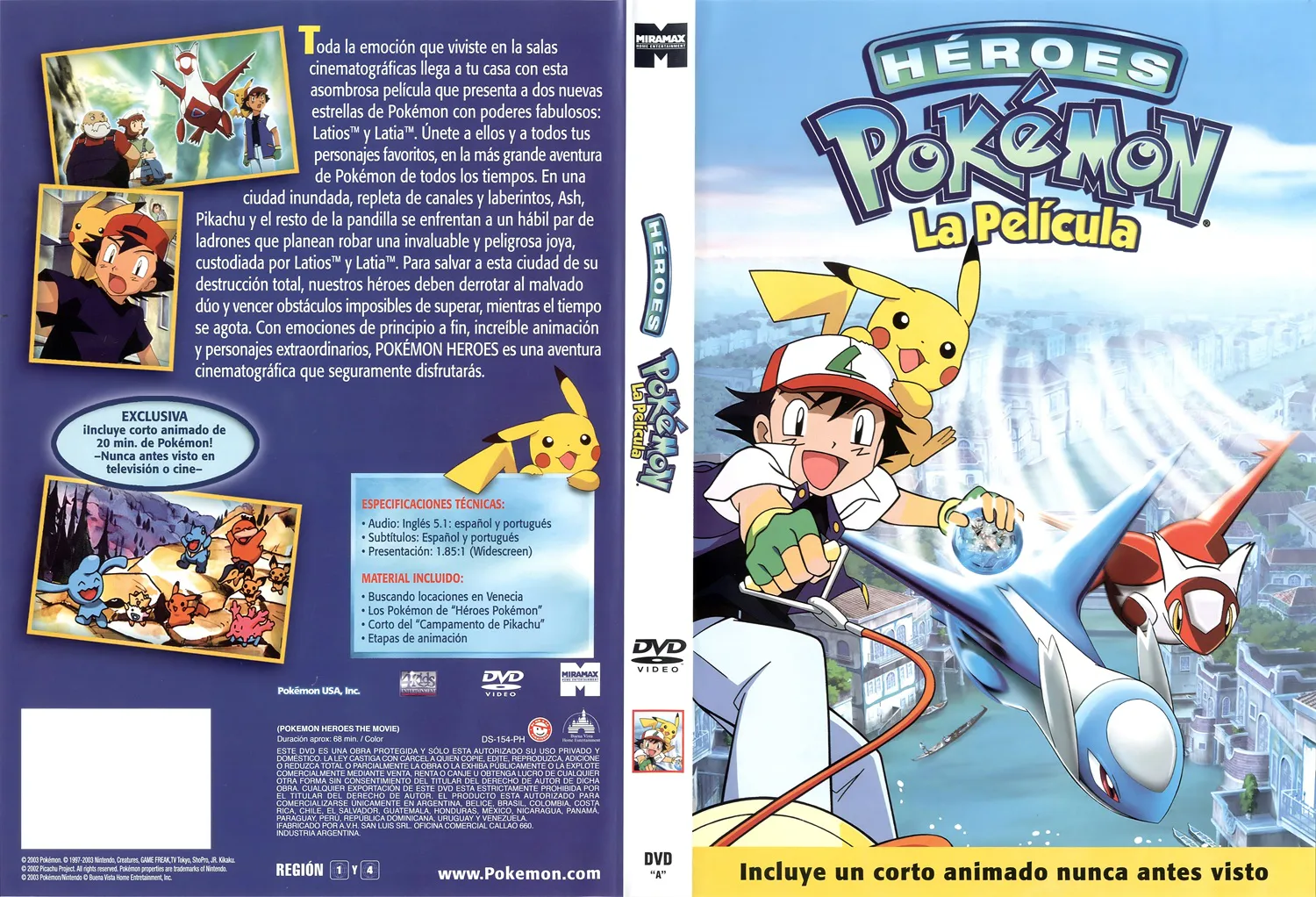 Pokémon Película 5 – Héroes Pokémon Latios y Latias – Mkv Dual Latino 1080p – Mega – Mediafire