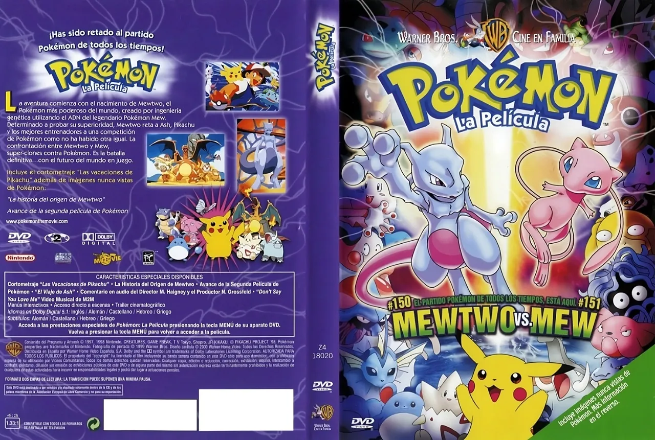 Pokémon Película 1 – Mewtwo vs Mew – Mkv Dual Latino – Mega – Mediafire